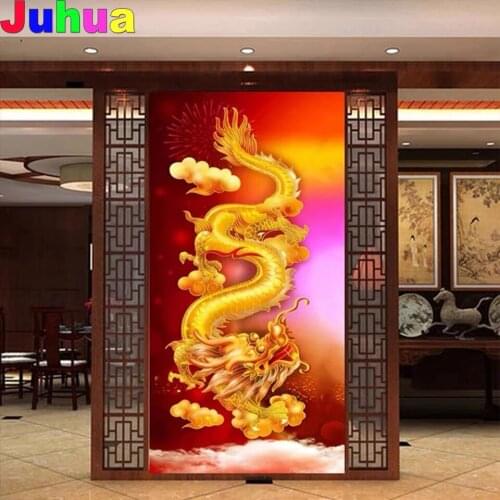 Chinese style dragon DIY 5D full drill landscape Diamond painting mosaic diamond embroidery gift diamond stitch home decor