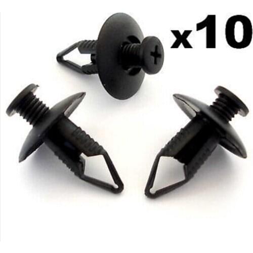 10x 8mm Bumper, Wheel Arch Lining, & Splashguard Trim Clips- Fits For some Nissan