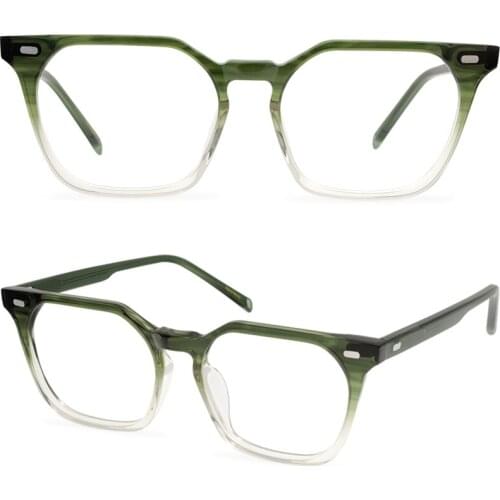 Oversized Optical Glasses Retro Polygon Stitching Acetate Glasses Personality Luxury Unusual Computer Glasses Women Lunettes