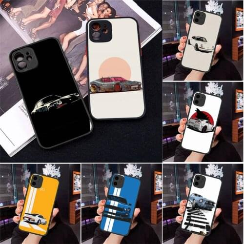 Tokyo Drift Sport Car Retro cool Phone Case Matte Transparent for iPhone 7 8 11 12 s mini pro X XS XR MAX Plus cover funda