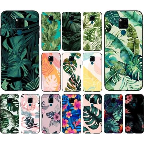 FHNBLJ Palm tree Leaves Plant Flower Phone Case for Huawei Mate 20 10 9 40 30 lite pro X Nova 2 3i 7se