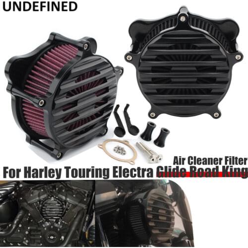 Motorcycle Air Cleaner Intake Filter Kits Aluminum Filters System for Harley Touring Street Glide Road King Trike Dyna FXDLS