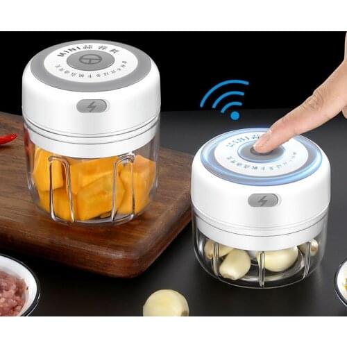 100/250ml Mini USB Wireless Electric Garlic Masher Press Mincer Vegetable Chili Meat Grinder Food Chopper Kitchen Accessories