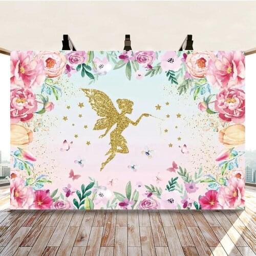 Yeele Birthday Pink Butterfly Fairy Photography Backdrop Party Gift Photographic Studio Photo Background Decorations Prop