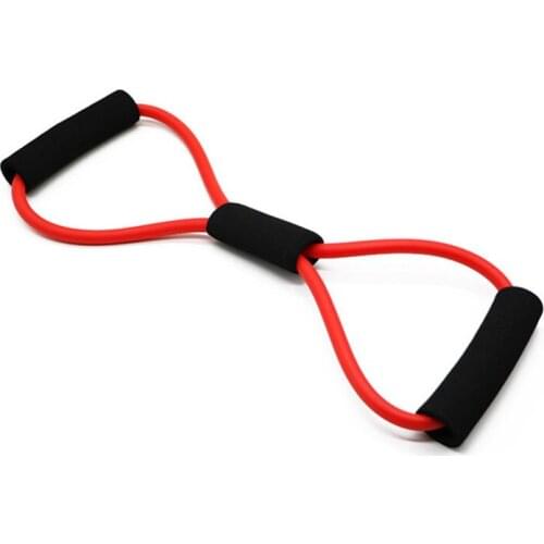 Hot Yoga Gum Fitness Resistance 8 Word Chest Expander Rope Workout Muscle Trainning Rubber Elastic Bands for Sports Exercise