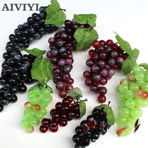 Artificial Fruit Plastic Grapes Simulation Plant For Home Wedding Party Garden Tree Decorative Fruit Photography Props