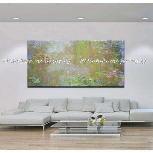 Handpainted The Water-Lilies Pond Claude Monet Oil Painting Reproduction Painting On Canvas Wall Picture Decor Home Decoration