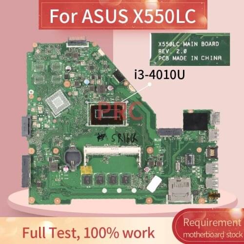 For ASUS X550LC I3-4010U Notebook Mainboard REV.2.0 DDR3 Laptop motherboard