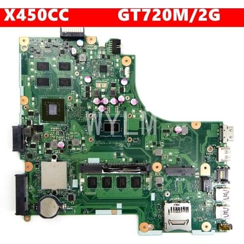 X450CC Motherboard 2G RAM 1007CPU GT720M 2GB For ASUS A450C X450 X450C X450CC Laptop mainboard X450CC Mainboard Test 100% OK