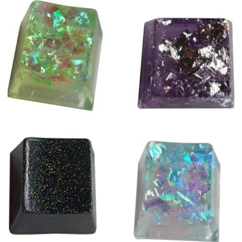 Handmade Customized OEM R4 Profile Resin Keycap for cherry MX Switches Mechanical Keyboard RGB Translucent Resin Keycap