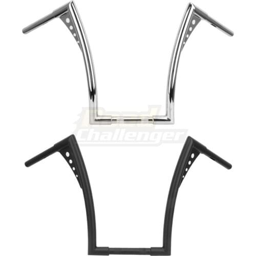 Motorcycle 16" Rise 1-1/4" Motorbike Cafe Racer APE Hanger Handlebars Fat Bar Fit For Harley Softail Sportster XL