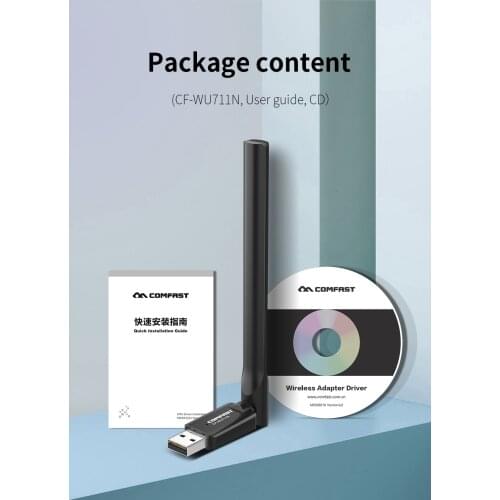 MT7601U USB Wifi Adapter 3dBi Antenna Wi fi Adapter Network Card Wi-fi Ethernet Wifi Dongle Wi fi Receiver For PC Desktop laptop