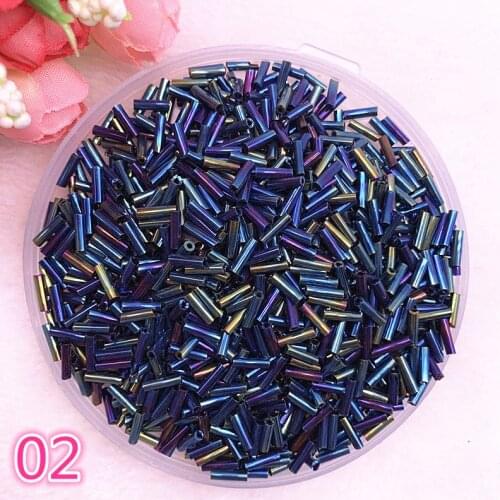 New 2*6.5mm 400pcs/lot Czech Cylindrical Glass Bugle Beads European Seed Long Tube Two Hole Loose Beads for Jewelry Making #02