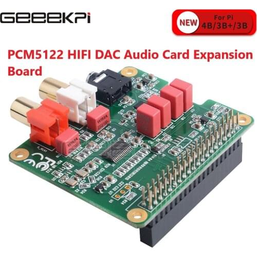 GeeekPi Raspberry Pi 4 Model B DAC Expansion Board PCM5122 HIFI Audio Module Use For Raspberry Pi 4B/3B+/3B/2B
