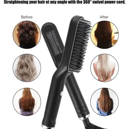 Portable Multifunctional Styling Comb Straight Hair Comb Beard Comb Hot Air Comb Triple Straight Hair Splint