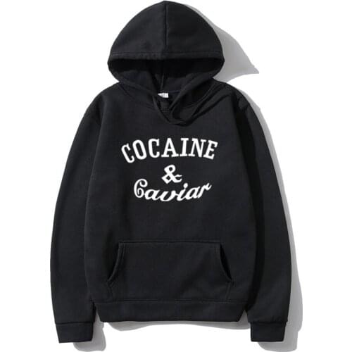 Casual Hoodie men Hooded Sweatshirt Autum Winter Outerwear Clothing Cocaines & Caviar Hip Hop For Men Women Hoodies Sweatshirts