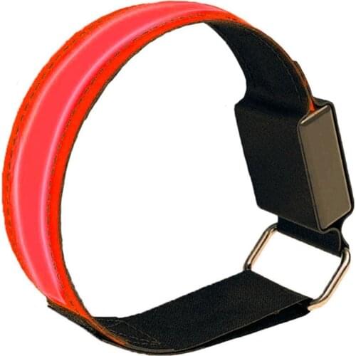 Adjustable LED Armband Wristband Reflective Flashing Ankle Light-Emitting Bracelet Safety Light for Slow Jogging at Night