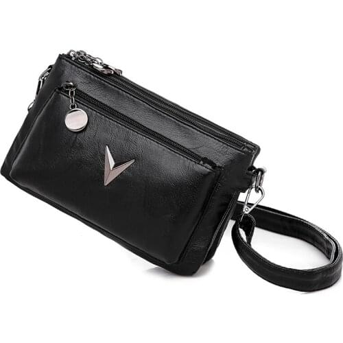 Soft Pu Leather Crossbody Bags For Women Luxury Designer Purses and Handbags Simple Shoulder Messenger Bag Lady Hand Clutch