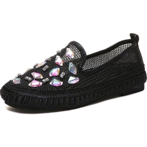 New 2021 Hot High Top Casual Shoes Women Cute Sweet Comfy Bling Sequins Loafers Autumn Flats Tenis Feminino Walking Footwear