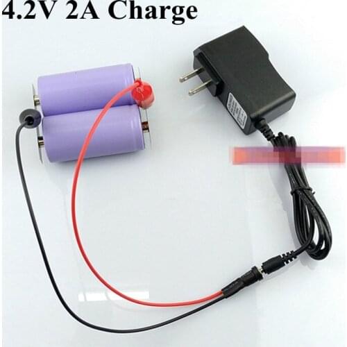 4.2v 2A Smart Charger 3.7v Lithium Battery Intelligent Quick Fast Charger 3.7v 4.2v 5a DC Clip Plug with Reverse Protection