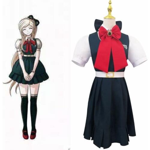 Unisex Anime Cos Danganronpa Another Episode: Ultra Despair Sonia Nevermind Cosplay Costumes School Uniform Dress