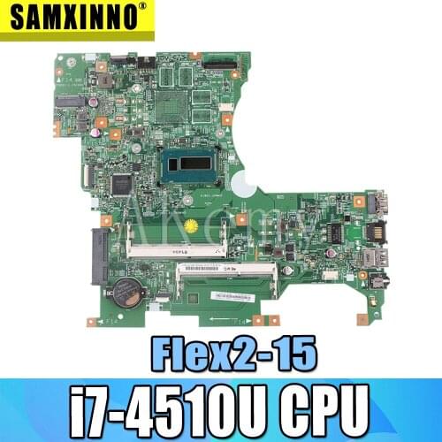 High quality For Lenovo Flex2-15 Laptop Motherboard With i7-4510u CPU With Heatsink Fan 5b20g36374 MB 100% Tested Fast Ship