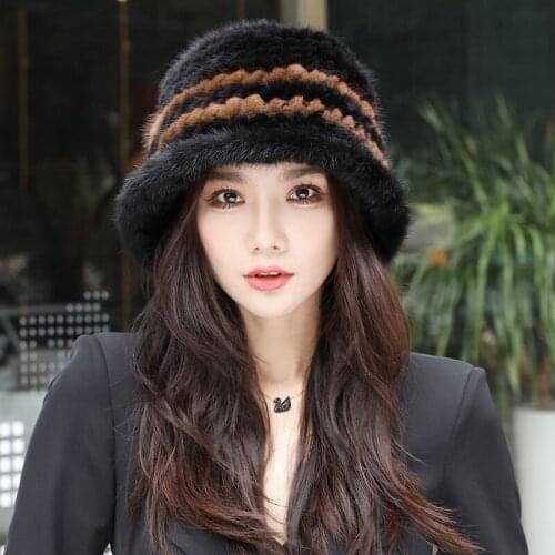 Mink Hat Female Winter 2021 New Korean Version Of The Tide Fisherman Hat Fashion Wild Mink Top Hat Warm Ear Protection Fur