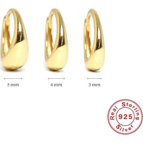 CANNER Trendy Woman Earrings Real 925 Sterling Silver Hoop Earring For Valentines Day Engagement Charm Gift Piercing Pendientes