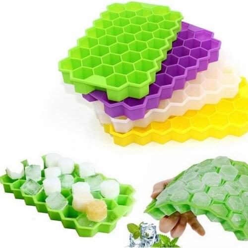 1PC Silicone Ice Cube Maker Form For Candy Cake Pudding Chocolate Molds Easy-Release Square Shape Trays