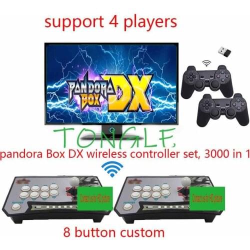 2020 Pandora Box DX 3000 in 1 4 Players Wireless Set save game progress have 3P 4P game can add 5000 games support 3D tekken