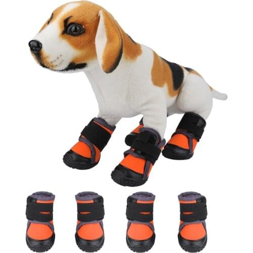 4Pcs Waterproof non-slip Fashionable Pet Puppy Shoes Large Dog Non-Slip Outdoor Sports Climbing Boots 4.5-9cm