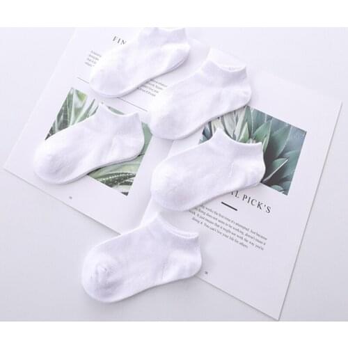Children Boat Socks Summer White Solid Color Cotton Soft BabyShort Socks Sheer Spring Baby Clothing Accessories