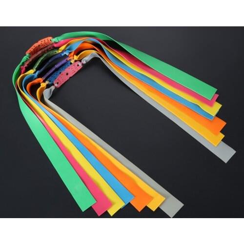 5Pcs Slingshots Flat Rubber Band Thickness Powerful Catapult Natural Latex Elastic Resilient Tube,Tactical Shooting 0.45mm-0.8mm