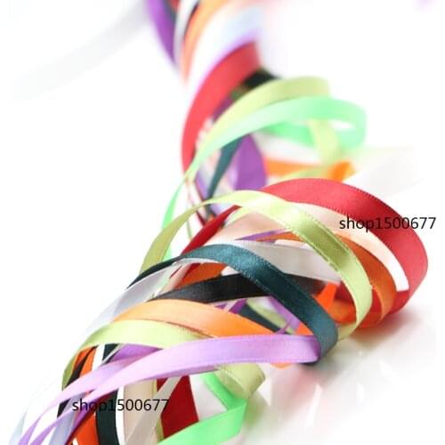 50 yards/roll) 6mm-10mm Single Face Satin Ribbon Webbing Decaration Gift Christmas Ribbons garment ribbon