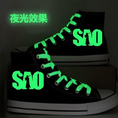 High-Q Unisex Anime Cos Sword Art Online noctilucent Shoes Kirigaya Kazuto Kirito Yuuki Asuna Casual plimsolls canvas Shoes
