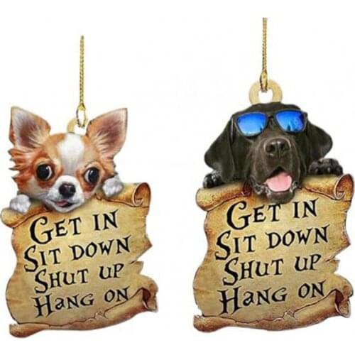 Car Pendant Decoration Dog Car Interior Pendant Double-sided Car Pendant Birthday Gift Holiday Gift