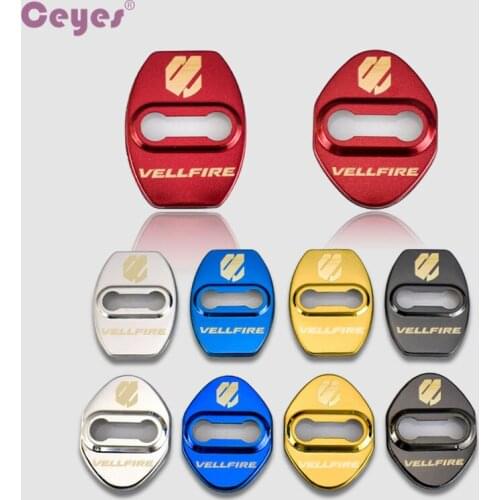 Ceyes Car Buckle Car Styling Case For Toyota Vellfire Alphard Camry For Lexus Car-Styling Auto Door Lock Cover Accessories 4pcs