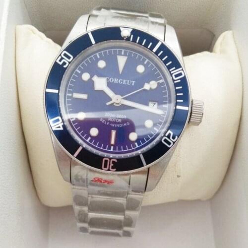 New Arrival Waterproof Luxury Corgeut Brand Automatic NH35 Mechanical Wristwatch Full Steel Sapphire Men Watch Dress Male Clock