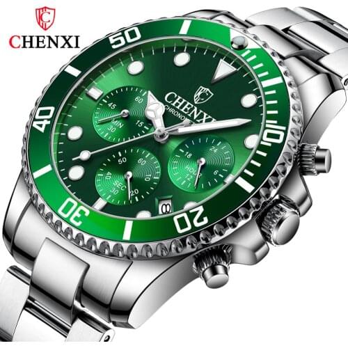 CHENXI Watch Men Quartz Wristwatch Luxury Famous Waterproof Stainless Steel Business Watches Relogio Masculino CX901