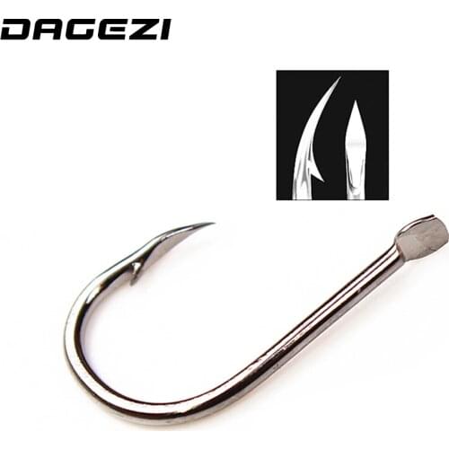 DAGEZI 100Pcs/Lot high Carbon Steel Fishing Hook 6# -15# Fishhooks Durable Pesca barbed hook Fishing Tackle Box