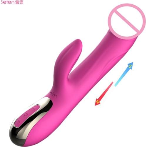 Leten Magnetic Pulse Automatic Thrusting Dildo Vibrator Sex Shop for Woman, Heating Penis Wand Massager Sexual Toys for Women