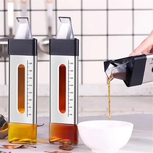 Oil Can Leakproof Refillable Convenient 260ml Stainless Steel Tools Triangle Practical Seasoning Bottle for Home Accessories