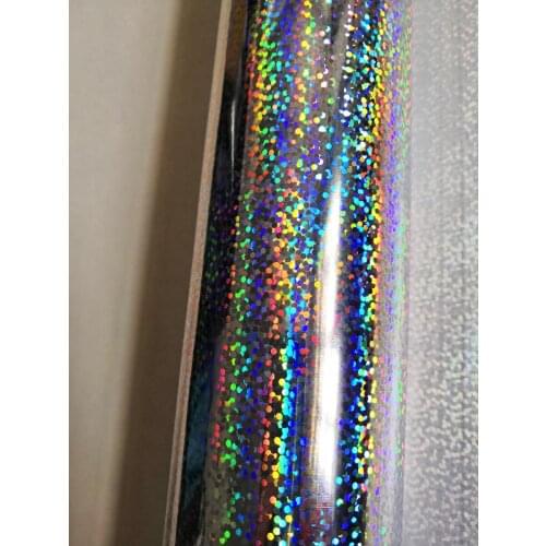 Holographic foil silver color random dot B09 hot press on paper or plastic 64cm x 120m stamping foil