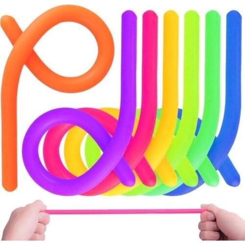 Children Adult Decompression Toy Luminous Noodle Stretch String TPR Rope Anti Stress Toys String Fidget Autism Vent Toys 28cm