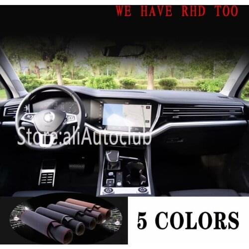For Volkswagen vw Touareg 2019 2020 Leather Dashmat Car Styling Covers Dash Mat Dashboard Cover Carpet Accessories