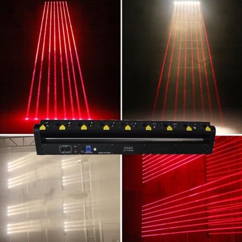 8x500mW Red Moving Head Laser Light + 8x9W RGB Beam Light WIth controller good for DJ Disco Stage effect free shipping