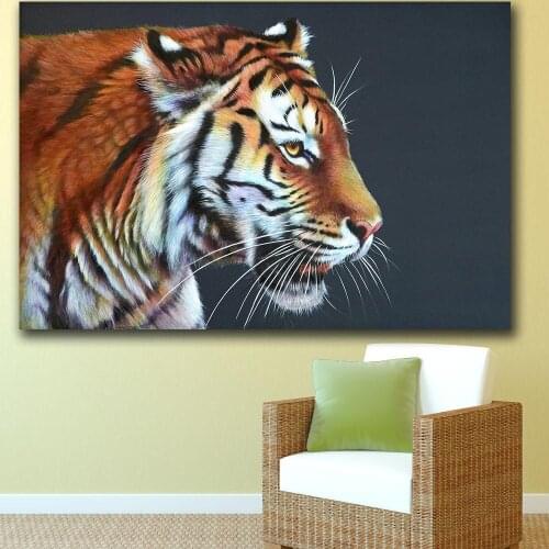 Fashion Oil Painting Animal Tiger Beauty Canvas Painting For Living Room Home Decor Oil Painting On Canvas Wall Painting