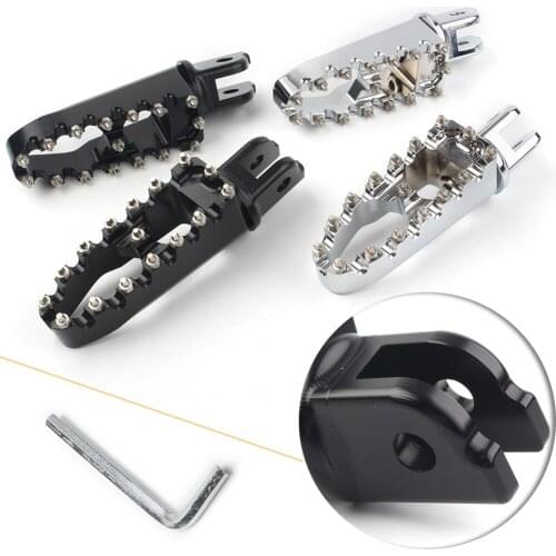 MX Style Motorcycle Wide Foot Peg Front Footpegs For Harley Glide Sport Glide FLSB Street Bob FXBB Low Rider FXLR etc