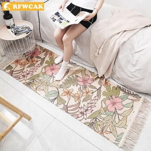 Soft Cotton Delicate Bedroom Carpets For Living Room Kid Room Table Rugs Home Carpet Floor Door Mat Decorate House Area Rug Mats