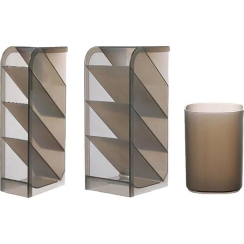 3pcs/set Table Desktop Organizer Pen Holder Stationery Makeup Shelf